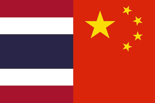 Thailand and China flag countries