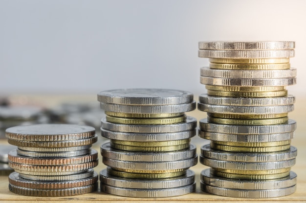 Thailand coins stack