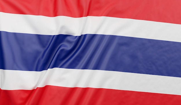 Thailand flag blowing in the wind Thai flag full page