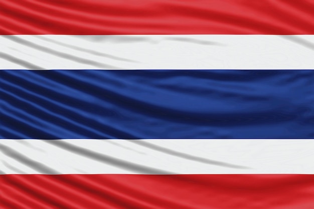 Thailand Flag Wave Close Up, national flag background