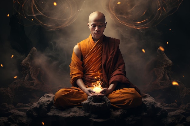 Thailand monk Generate Ai