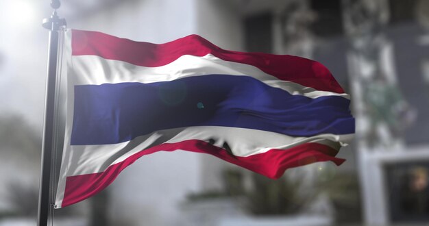 Thailand national flag country waving flag Politics and news illustration