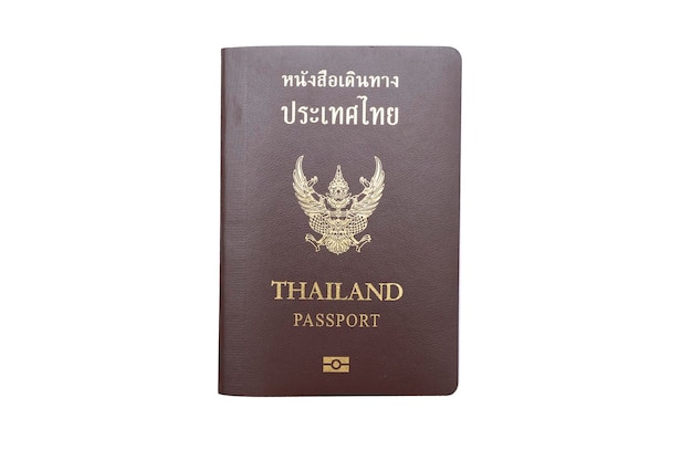 Thailand paspoort geïsoleerd op witte achtergrond