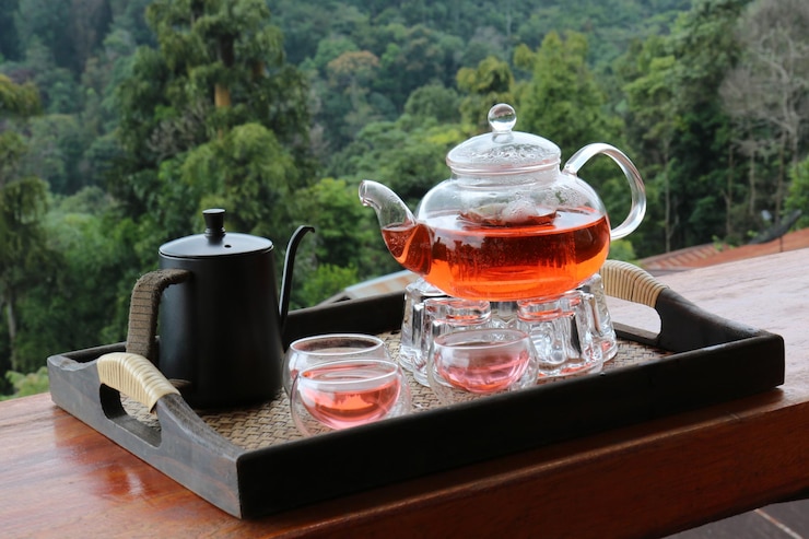 Photo 泰國粉紅生熱茶套