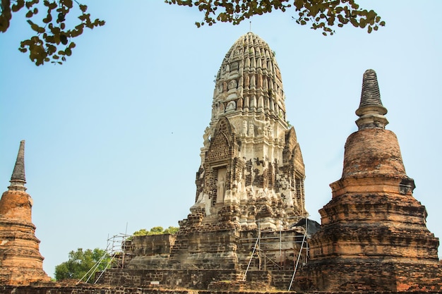 THAILAND Ruins and Antiques at the Ayutthaya Historical Park Tourists from around the world Buddha decay