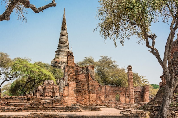 THAILAND Ruins and Antiques at the Ayutthaya Historical Park Tourists from around the world Buddha decay