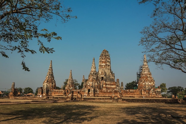 THAILAND Ruins and Antiques at the Ayutthaya Historical Park Tourists from around the world Buddha decay