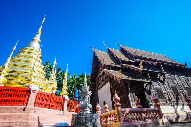 Tempio thailandese: wat phan tao: tempio buddista - immagine