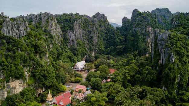 thailand travel mountain from drone