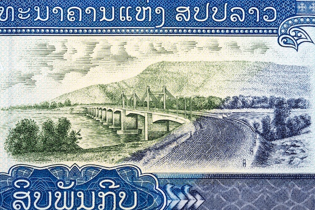 ThaiLao Friendship Bridge from Lao money