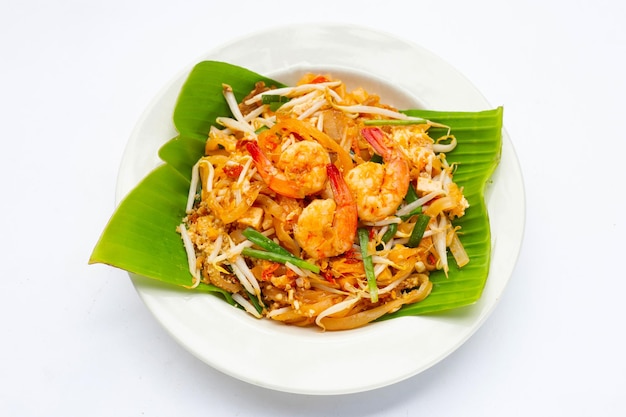 Thais eten Gewokte rijstnoedels Pad Thai