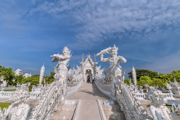 Thaise witte tempel, Wat Rong Khun, provincie Chiang Rai, noordelijk Thailand