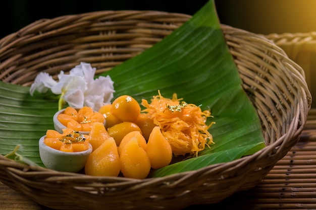 Thaise zelfgemaakte traditionele zoetigheden