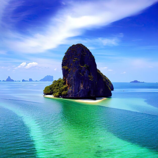 Photo thale waek separated sea krabi thailand