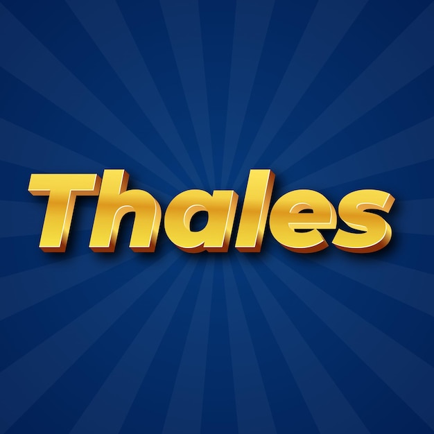 Thales Text effect Gold JPG attractive background card photo