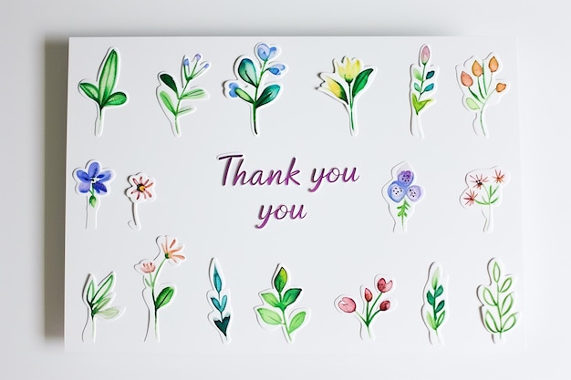 Thank you card greeting card