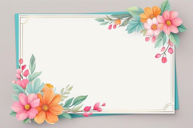 Thank you card with empty space for text