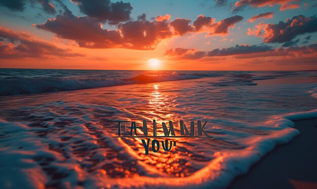 Photo thank you text with a rotating effect and elegant calligraph creative decor live stream background