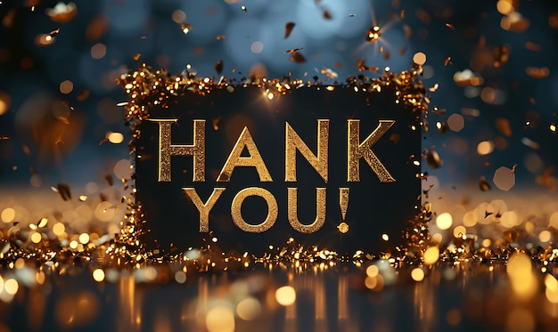 Thank You Text With a Sparkling Effect and a Sophisticated S Creative Decor Live Stream Background