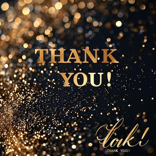 Photo thank you text with a sparkling effect and a sophisticated s creative decor live stream background