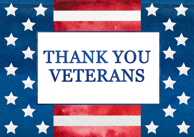 Thank you veterans happy veterans day greeting card