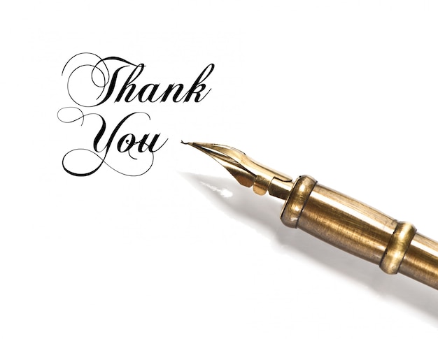 Thank You. vintage ink pen