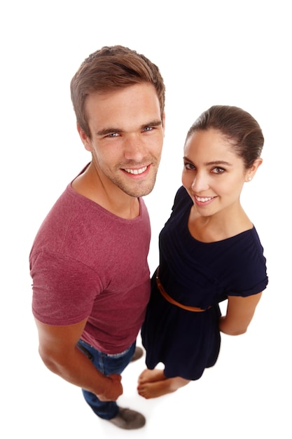 Thanks cupid studio portrait of an attractive young couple