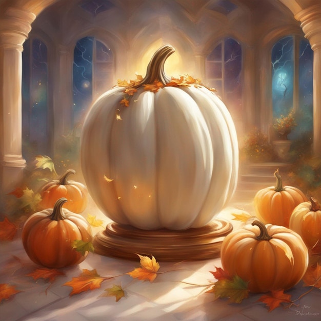 Thanks Giving Day White Pumpkin InHouse Doctorating wallpaper