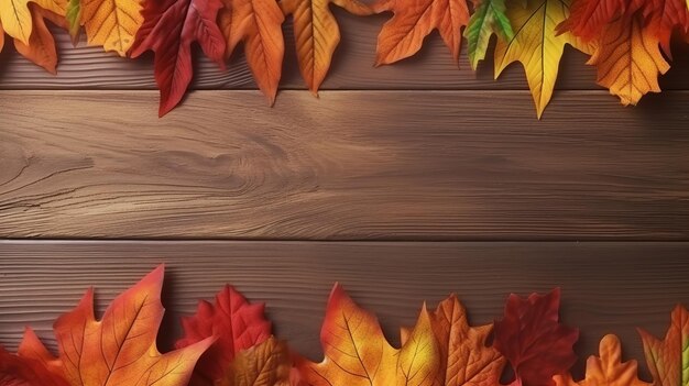 Thanksgiving Autumn Background Generative Ai