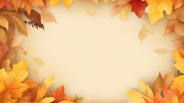 Thanksgiving Autumn Background Generative Ai
