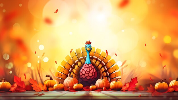 Photo thanksgiving background in flat design