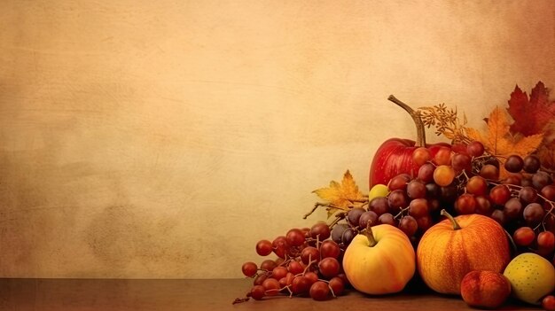Thanksgiving card or background with copyspace