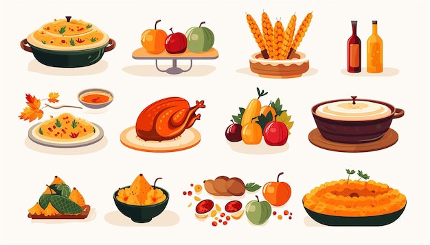 Foto thanksgiving cartoon moderne clipart vector witte achtergrond geen omtrek