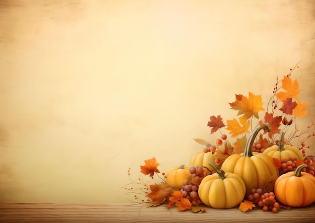 Thanksgiving celebration background with empty space