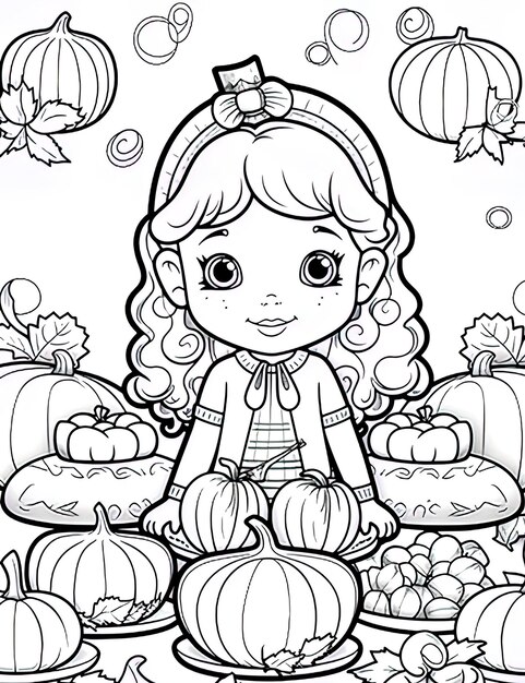 Photo thanksgiving colorbook art happy thanksgiving thanksgiving