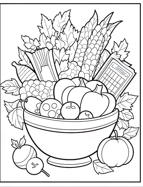 Photo thanksgiving coloring book