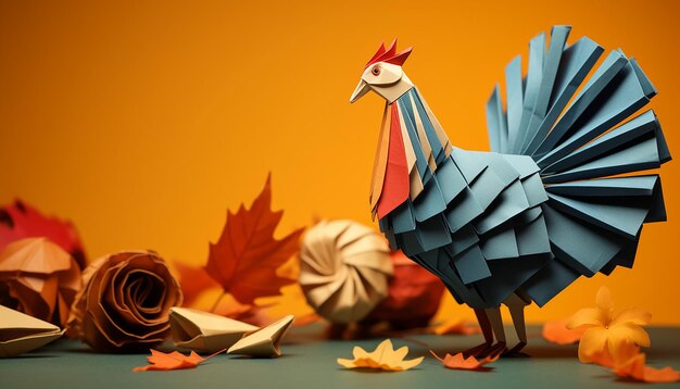 Thanksgiving concept origami