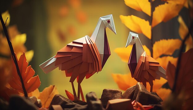 Thanksgiving concept origami