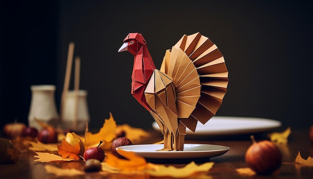 концепция благодарения оригами