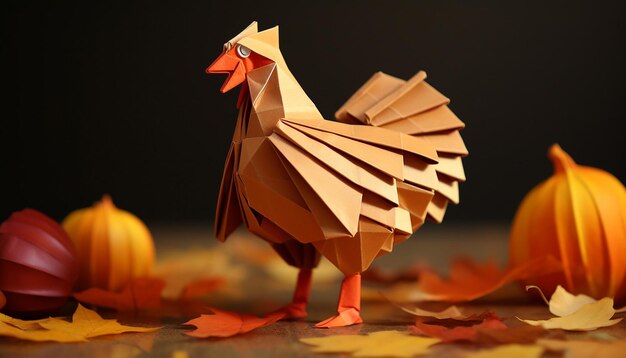 Thanksgiving concept origami