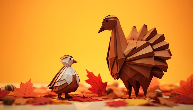 Thanksgiving concept origami