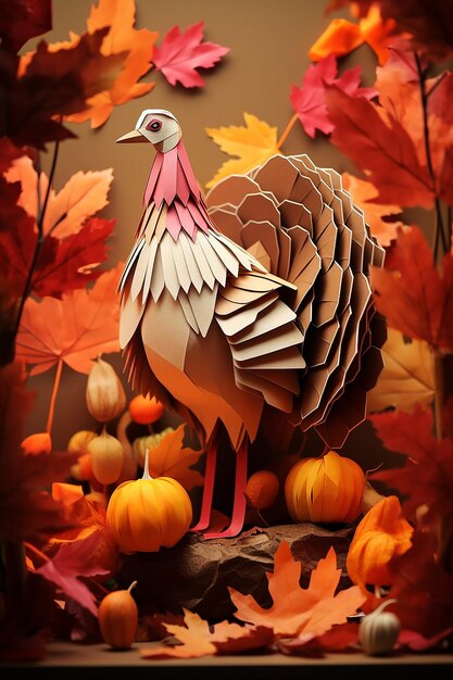 Thanksgiving concept origami