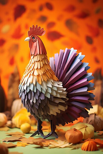 Thanksgiving concept origami