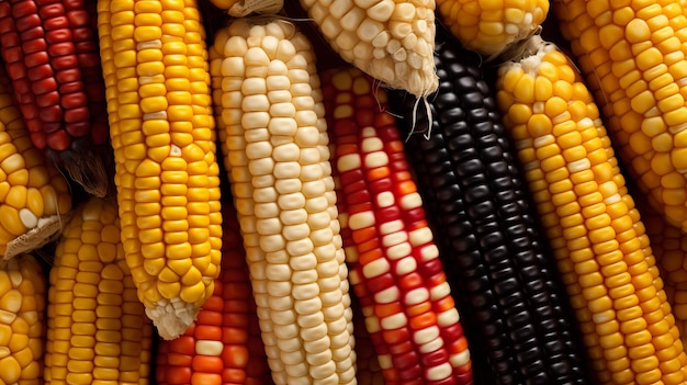 Photo thanksgiving corn harvest cornucopia and autumn decor