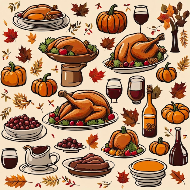 Thanksgiving country dinner background