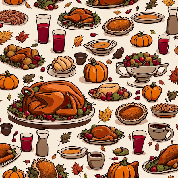 Thanksgiving country dinner background