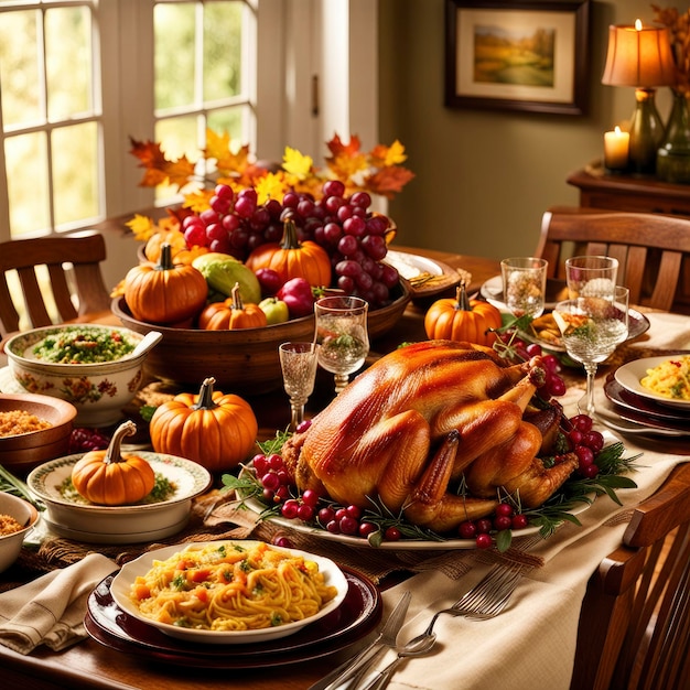 Thanksgiving country dinner background