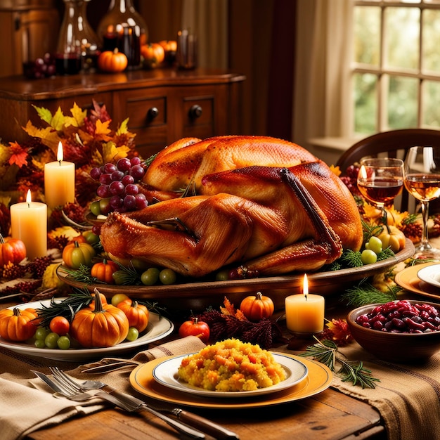 Thanksgiving country dinner background