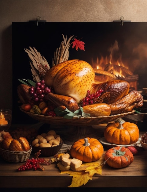 Foto thanksgiving dag achtergrond