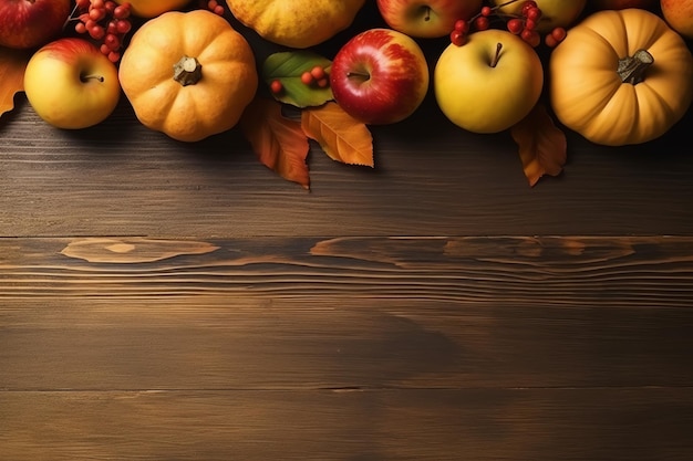 Thanksgiving day or autumn composition with pumpkin oranges leaves or chicken Thanksgiving food